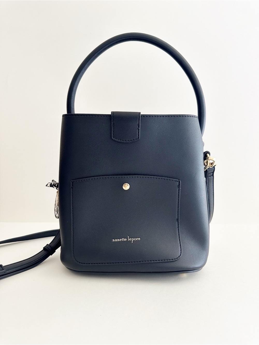 Nanette Lepore Black Isabela convertible bucket bag